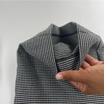 Nine West  Black Silver Houndstooth Stretch Knit High Rise Kick Flare‎ Pants 8 Photo 5