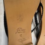 J.Crew  BLACK LEATHER BRAIDED CAPRI FLIP FLOP THONG SLIDE SANDAL SIZE 12 Photo 4