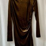 H&M NEW women's large gathered jersey dress dark olive going out glam bodycon Photo 0