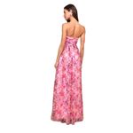 Wonderful Waltz Pink Floral Print Strapless Bustier
Maxi Dress Size Large Photo 8