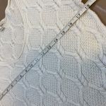 Gap Women's White cable Knit 100% Cotton Long Sleeve Side Slit Pullover Sweater Size Small Photo 6