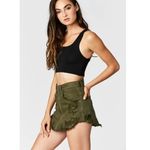 Carmar Teal Green / Blue LF Beatrice Zip Front Distressed Mini Denim Skirt Size XS Photo 5