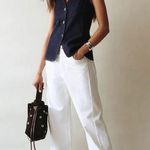 Madewell White Tall Pieced Barrel-Leg Denim Jeans Size 29 Tall Photo 0