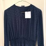 Sandro Claudia Shirred Polka Dot Mini Dress Marine (Please Read) Photo 4