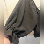 BCBGeneration NWT Womens Fitted Short Puff Sleeve Smocked Bodice Crop Top size L Photo 6