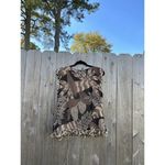 Spenser Jeremy Women's Size XL Brown Silk Top Floral Ruffled Vintage‎ Fairy Fall Photo 6