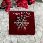 kim rogers · Snowflake Rhinestone Brooch Pin · Holiday Winter Sparkle Accessory Photo 3