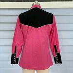 Vintage 70s Western Pink Button Down Shirt Size M Photo 3