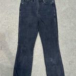 Good American Good Curved Jeans Black Charcoal Fray Shark Bite Hem 6/28 Photo 0