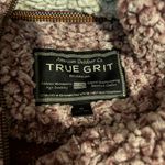 True Grit Women's Size Xsmall Red and White Quarter Zip Sherpa Pullover Photo 3