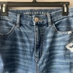 American Eagle  Distressed Patched Curvy Hi Rise Jeggings Size 8 Photo 2