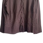 Cato  Women Top‎ 18/20 Brown Embroidered Button Up Boho Cowgirl Western Casual Photo 8