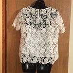 Liz Claiborne  - White dressy lacy cotton top with camisole. Size M.​ Photo 1