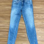 Amo Twist Distressed Ankle Blue Jeans in Sweet Cheeks Wash Size 26 Inseam 28.5" Photo 2