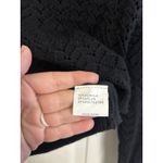 Beginning Boutique Black Cropped Open Knit Sheer Sweater Long Ruffle Sleeves Size 4 Whimsigoth Photo 6