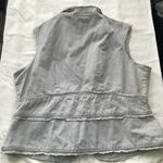 Cato 90s vintage style European style Blue jean denim vest white lace trim and buttons Measurement in pics Photo 2