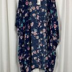 a.n.a . A New Approach Navy Pansy Floral Kimono Sz.S-MT NWT Photo 0