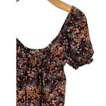 Roxy Mini Dress Womens Juniors Size XS Floral Short Puff Sleeve Slouch V Neck Photo 1