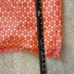Talbots  Skirt Womens 8 petite Orange Pink Floral Crochet Lace‎ Straight Office Photo 7