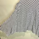 CMC Gauzy Gingham Lagenlook Tunic Sleeveless Top Large Coastal Grandma Beachy White Photo 2