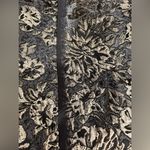 Monique Lhuillier  Silver & Gold Brocade Floral Pencil Skirt Size 2 Photo 5