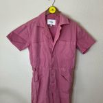 Pistola Grover Jumpsuit Womens XS Pink Flamingo Utility Cargo Tapered Leg Cotton Photo 3