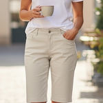 Vince  Cream cotton Bermuda shorts‎ size 12 Photo 0