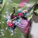 Oriental Village Silk Collection Green Kimono Peacock Print Size Size undefined Photo 4