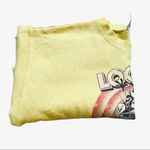 Warner Bros Looney Tunes Yellow Cropped Graphic Sweatshirt SZ M #1430 Yellow Size M Photo 3