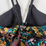 Dress the Population  Amiya Sequin Bodycon Mini Dress Women Large Multi Party NWT Photo 11