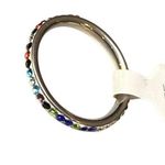 Fashion Ring Multicolor Rhinestone Infinity Band Size 9.25 Stainless Steel 19mm Photo 0
