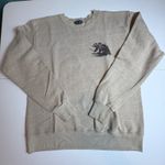 Vintage 1980s Guideline Outfitting Bear Sweatshirt Great Northern Guns Alaska L Tan Size L Photo 1