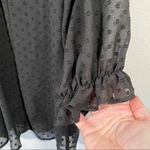 Heyson Black Swiss Dot Long Sleeve Dress Size Large V Photo 3