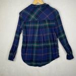 Urban Outfitters BDG Boho Blue Green Flannel Button Up Long Sleeve Size Medium Photo 1