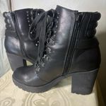 MIA  Annamarie Black Lace Up Ankle Boots Photo 6