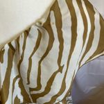 Madison Tan and White Zebra Print One Shoulder Top Brown Size L Photo 4