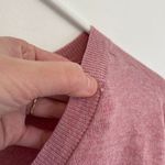 American Eagle Rose Pink Long Sleeve Lightweight Cotton Blend V-Neck Sweater XS Photo 5