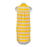 Band of Outsiders | Sz 1/Small | Tan/Yellow Striped Sleeveless Polo Shirt Dress Yellow Photo 9