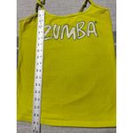 Zumba Wear Women's Green Athletic Tank Top Size Medium Spaghetti Strap Yellow Photo 1