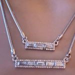 Jennifer Lopez Layered Rhinestone Bar Necklace Photo 0