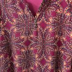 Peach Love California Peach Love Women' s Paisley Printed Shift Boho Dress Size Small High Low USA Photo 2