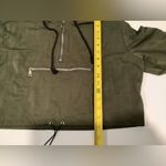 Windsor  Olive Cropped Hoodie Photo 4