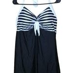 One Piece Black & White  Swimsuit Skirt New 4XL Photo 0