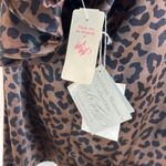 Vintage Y2K Lord & Taylor Silk Brown Leopard Printed Shirt Top Size 14W Photo 8