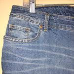 Old Navy Women’s Mid-Rise Flare Cropped Raw Hem Medium Wash Denim Jeans Photo 4