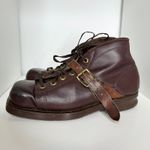 Vintage Leather Ski Boots Womens Size 6 Antique Collectible Winter Outdoor Aspen Brown Photo 2