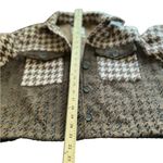 Stoosh  Women's Houndstooth Cropped Jacket‎ Brown Size L Casual Photo 4