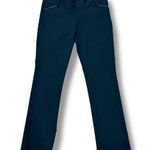 Alice + Olivia Size 12 Black Lightweight Wool Leather Trim Pants Trousers Photo 0