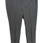 Ann Taylor Loft Marisa Ankle Pants Zipper Leg Black White Houndstooth Size 10P Photo 0