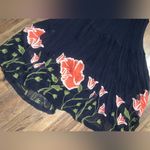 Anthropologie Floreat floral Navy
Blue Embroidered Maxi Dress boho formal fall Black Size 10 Photo 7